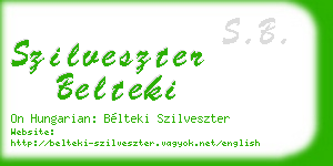 szilveszter belteki business card