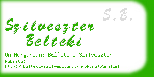 szilveszter belteki business card